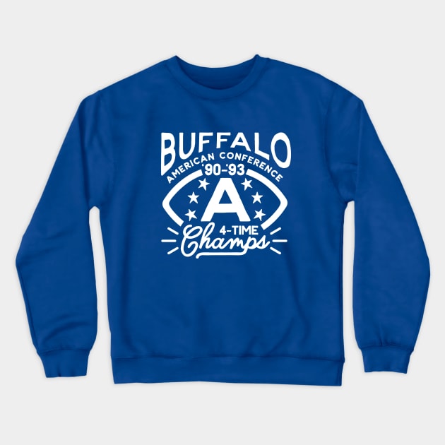 Buffalo 90's AFC Champions Crewneck Sweatshirt by Carl Cordes